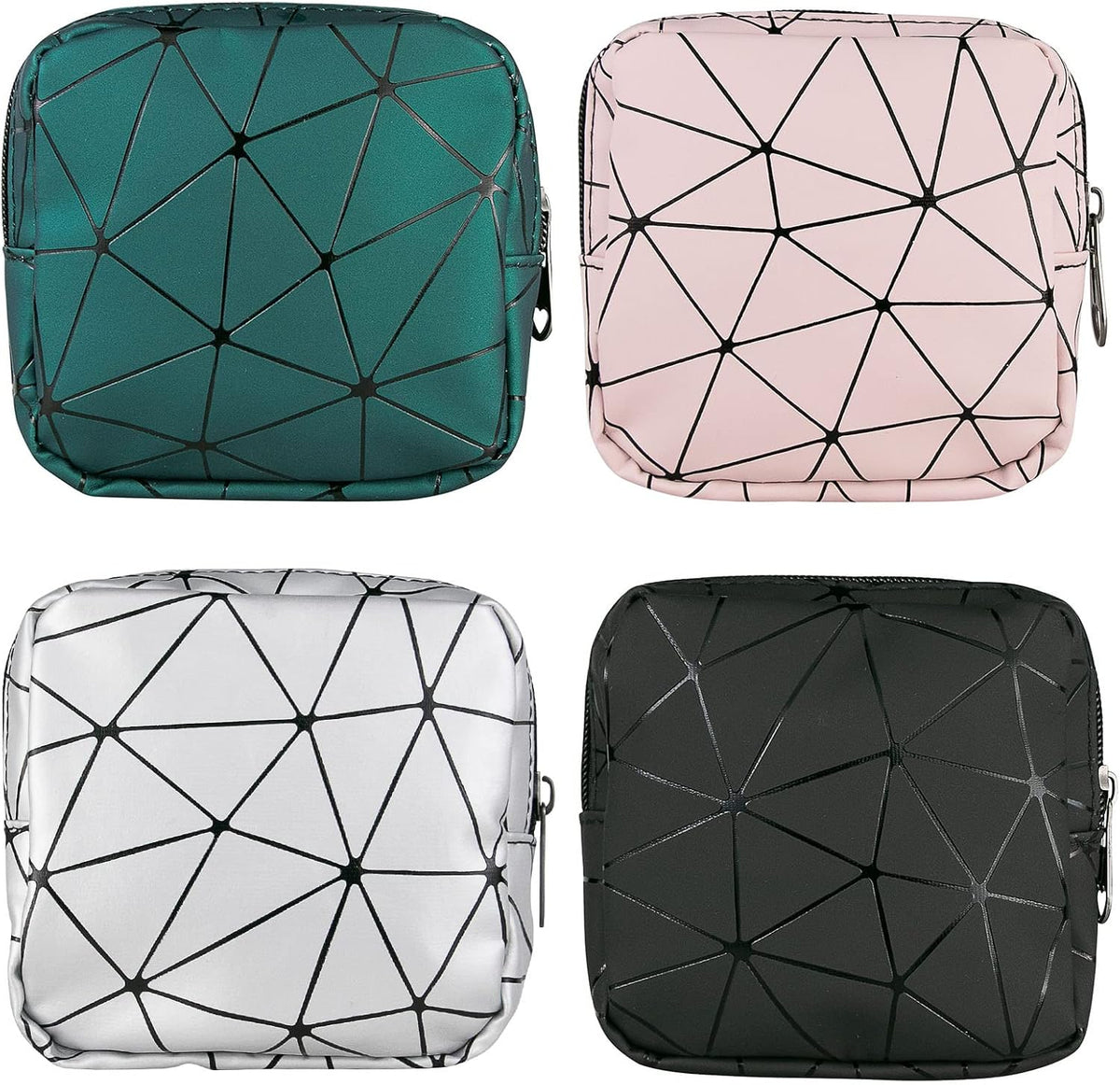 Sanitary Napkin Storage Bags 4 Pcs Menstrual Cup Pouches Nursing Pad Holder Tampon Bags Portable Period Kit Bag Feminine Product Pouch for Girls for Pads and Tampons with Zipper