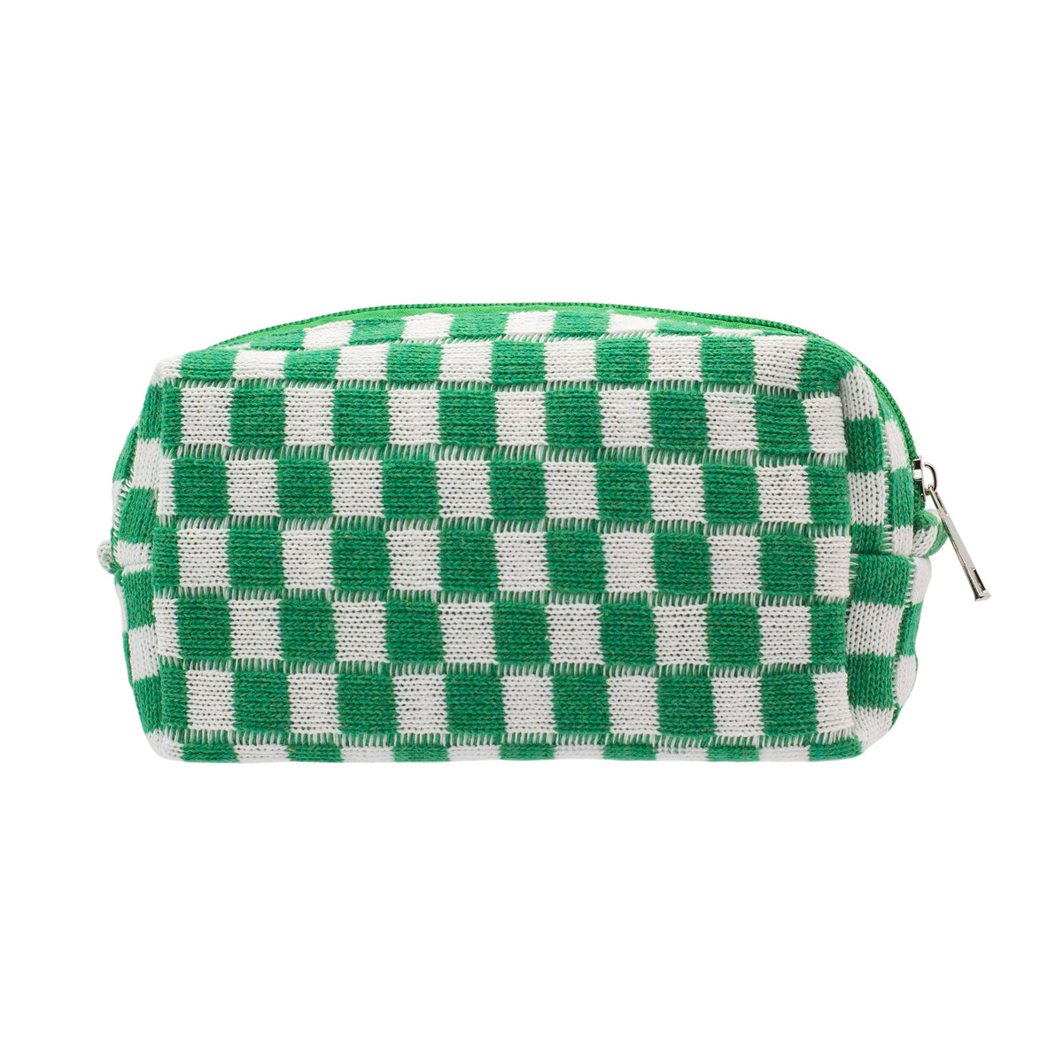 PAZIMIIK Checkered Makeup Bag for Purse Portable Zipper Make Up Pouch Small Cosmetic Case for Travel Accessories (Hotpink)