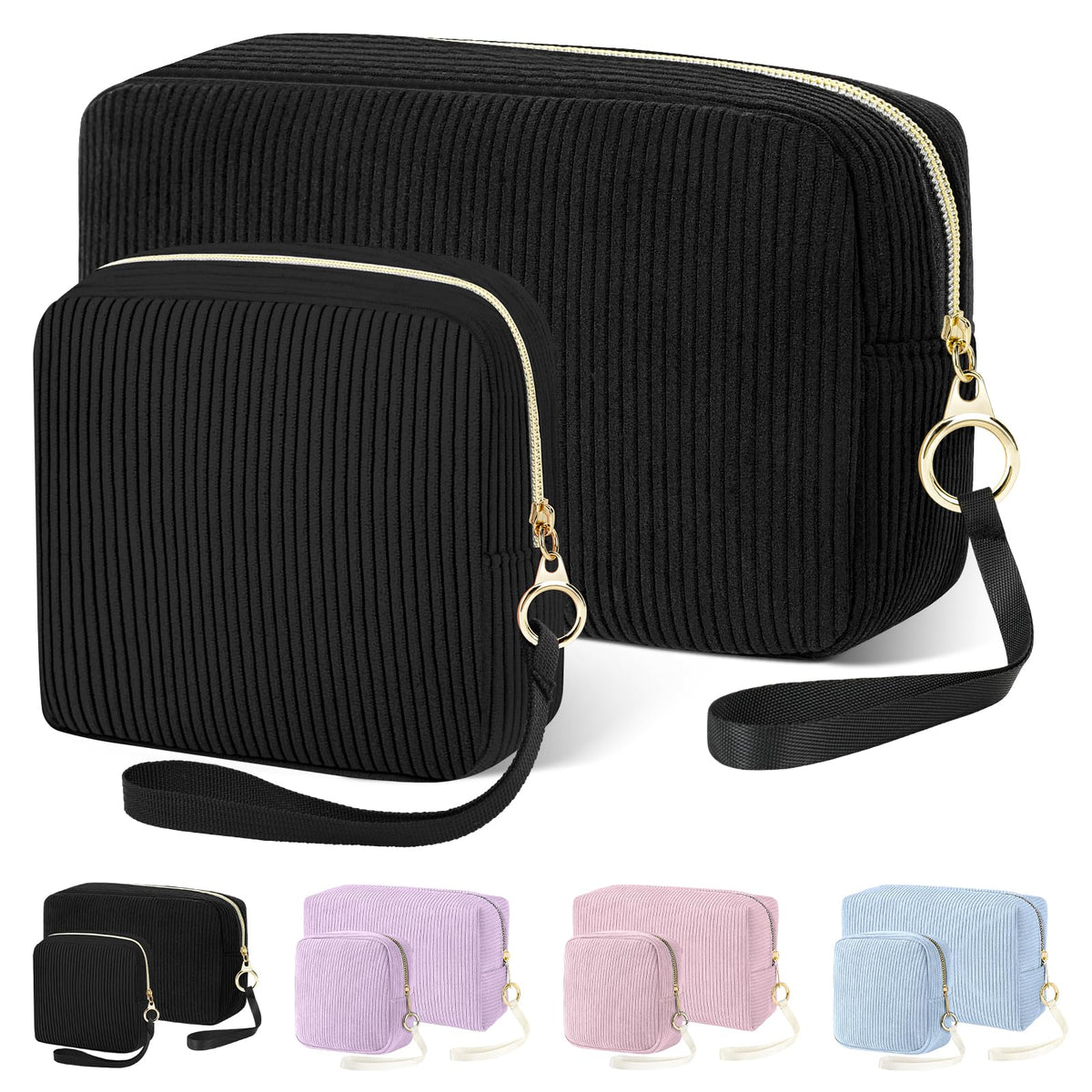 Likesing Tampon Holder for Purse, Corduroy Women Period Bag Pouch(Pink)