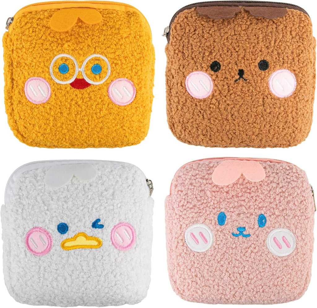4PCS Sanitary Napkin Tampons Storage Menstrual Cup Period Bag