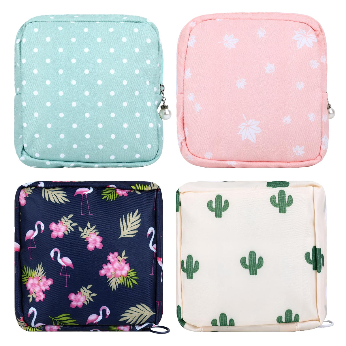 4Pcs Sanitary Napkin Storage Bag Period Bag for Teen Girls