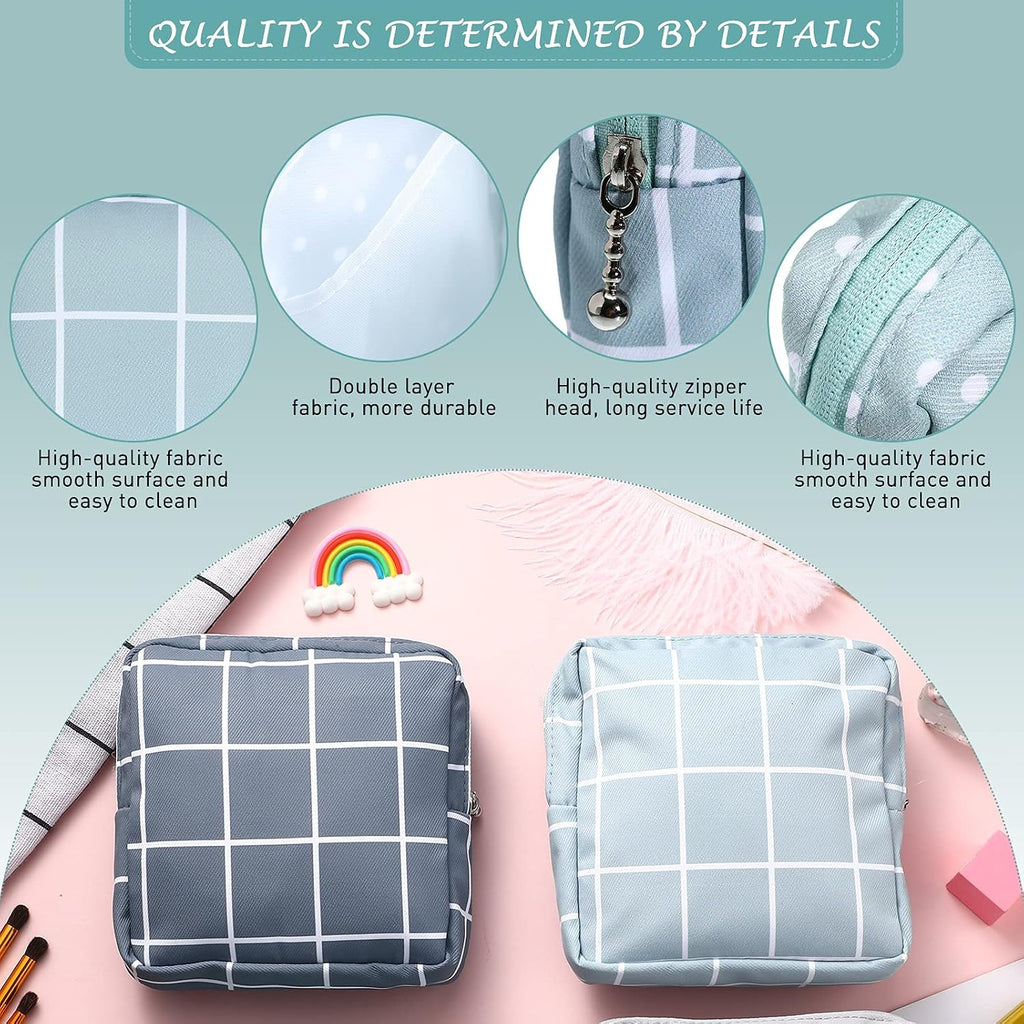 Frienda 4 Pcs Period Bags Sanitary Napkin Storage Pad Pouch, Basic Style