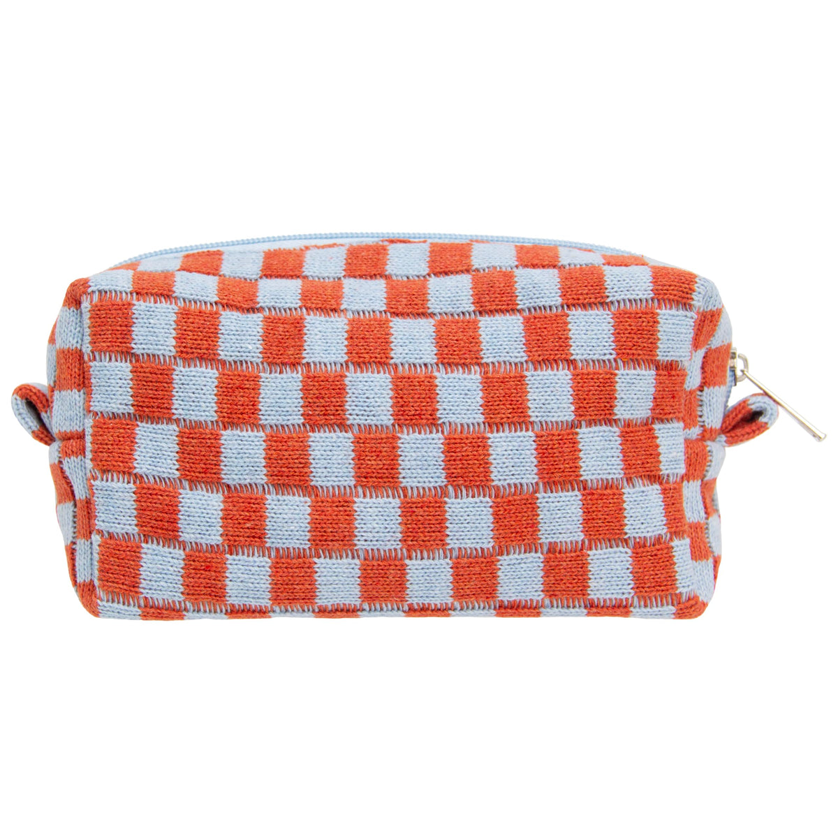 PAZIMIIK Checkered Makeup Bag for Purse Portable Zipper Make Up Pouch Small Cosmetic Case for Travel Accessories (Hotpink)