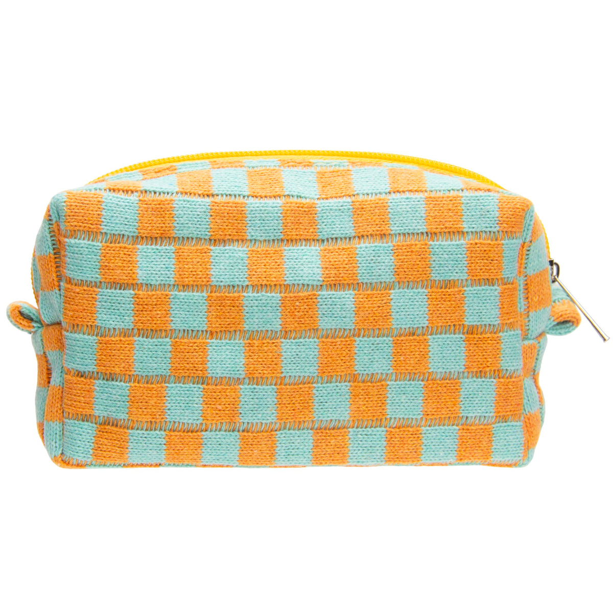 PAZIMIIK Checkered Makeup Bag for Purse Portable Zipper Make Up Pouch Small Cosmetic Case for Travel Accessories (Hotpink)