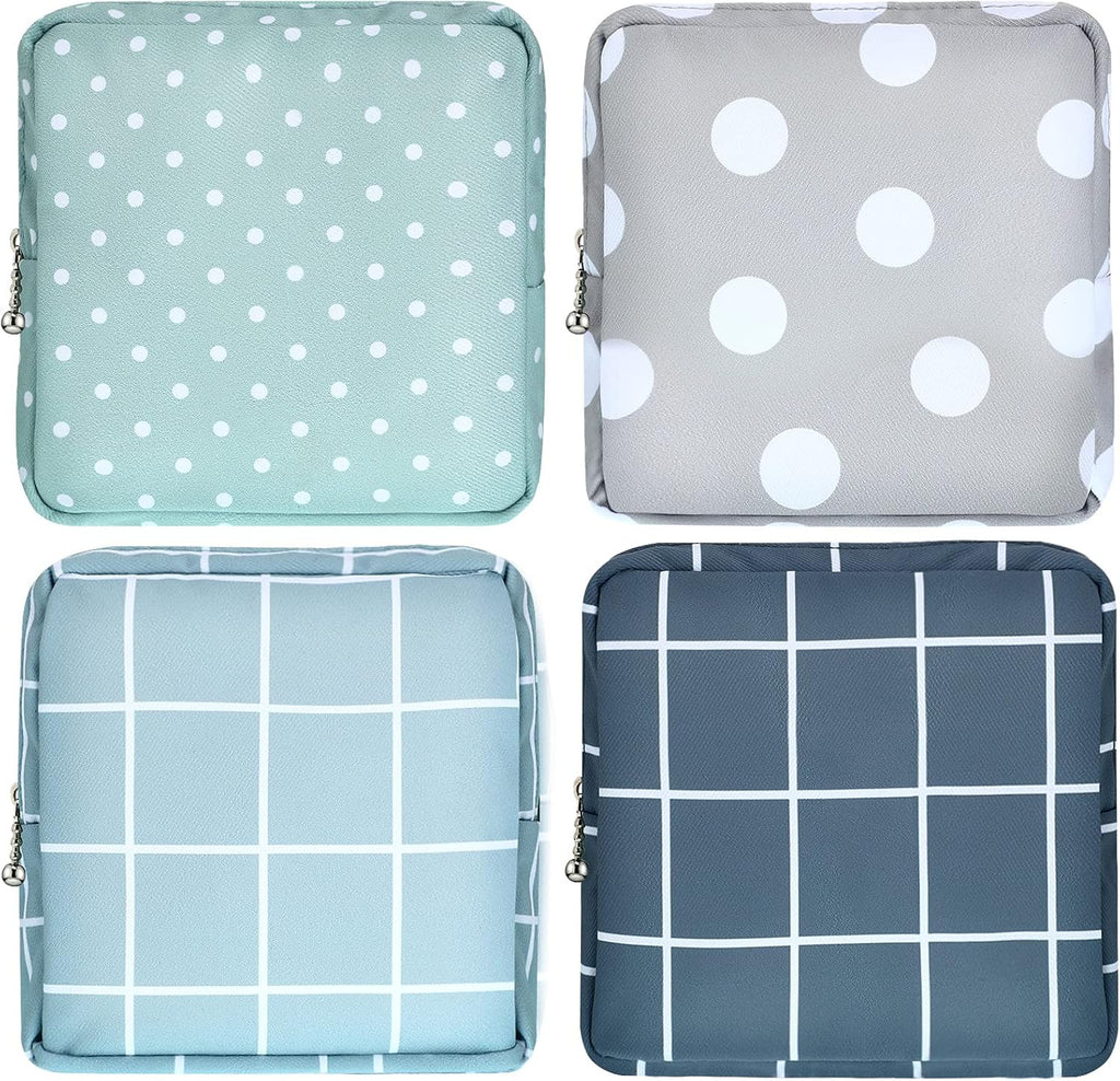 Frienda 4 Pcs Period Bags Sanitary Napkin Storage Pad Pouch, Basic Style