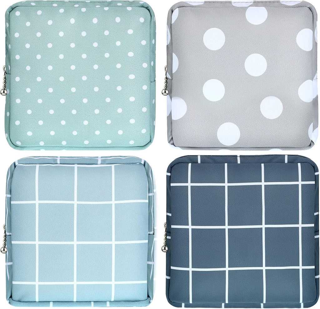 Frienda 4 Pcs Period Bags Sanitary Napkin Storage Pad Pouch, Basic Style