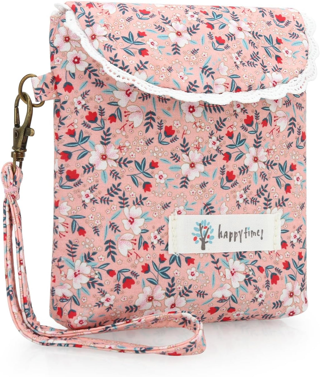 Vintage Floral Period Bag, Sanitary Pad & Tampon Organizer Pink