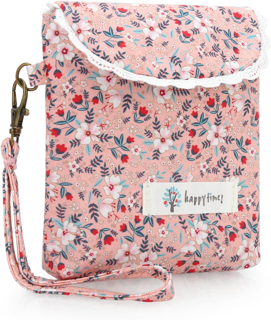 Vintage Floral Period Bag, Sanitary Pad & Tampon Organizer Pink