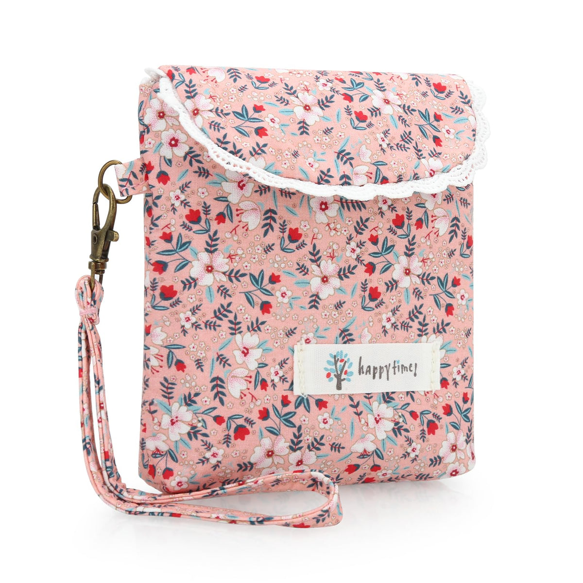 Vintage Floral Period Bag, Sanitary Pad & Tampon Organizer Pink