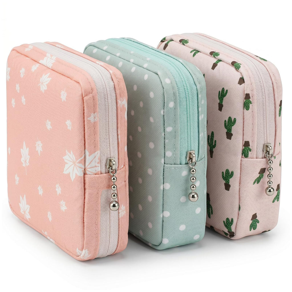 3Pcs Sanitary Pad Pouch, Sanitary Napkin Bag Pads for Women Pads Bags