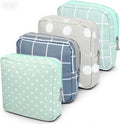 4 Pcs Sanitary Napkin Storage Bags, Period Bag, Portable Menstrual Cup Pouches Nursing Pad Holder Tampon Bags for Girls&Women
