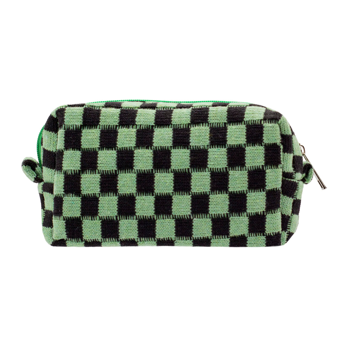PAZIMIIK Checkered Makeup Bag for Purse Portable Zipper Make Up Pouch Small Cosmetic Case for Travel Accessories (Hotpink)