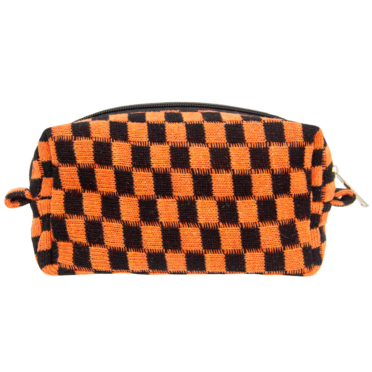 PAZIMIIK Checkered Makeup Bag for Purse Portable Zipper Make Up Pouch Small Cosmetic Case for Travel Accessories (Hotpink)