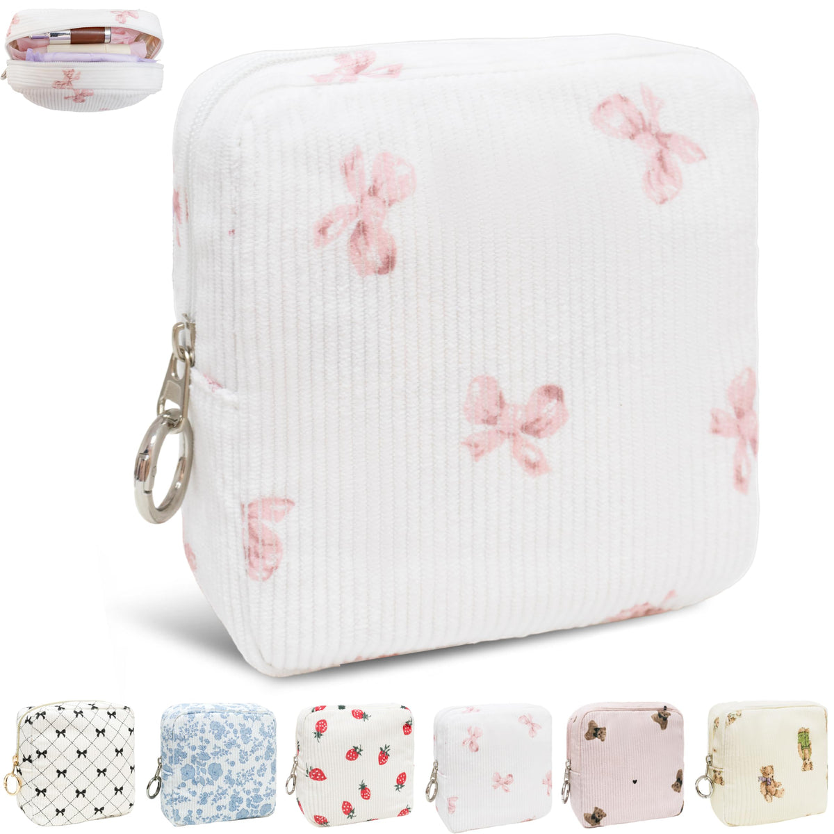 Period Bag for Girls,Corduroy Sanitary Napkin Storage Bag
