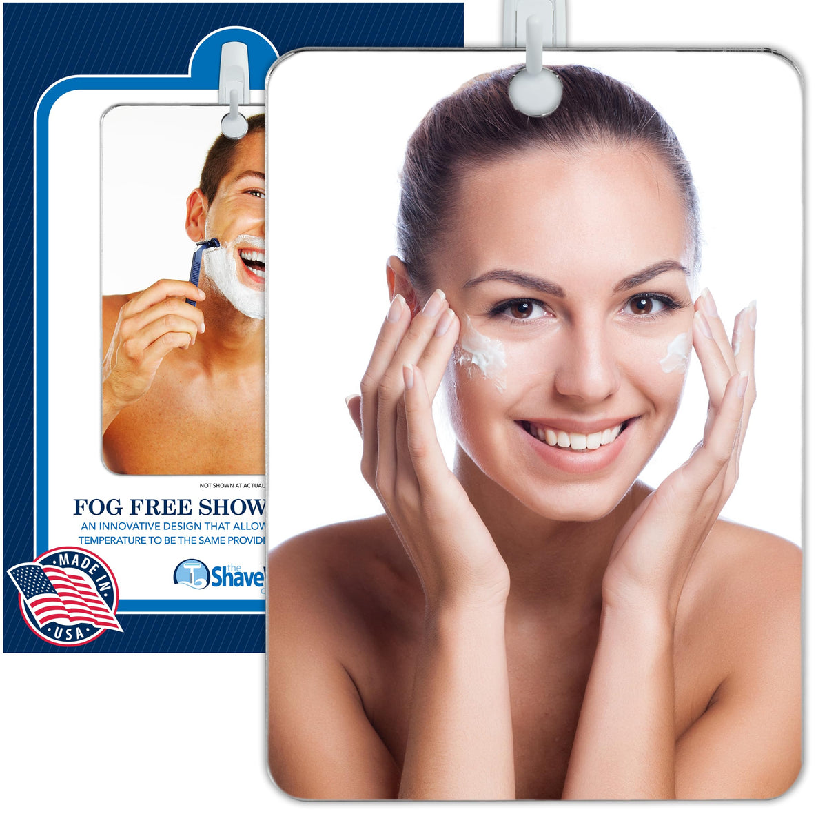 Shave Well Travel Anti-Fog Shaving Mirror with Reusable Suction