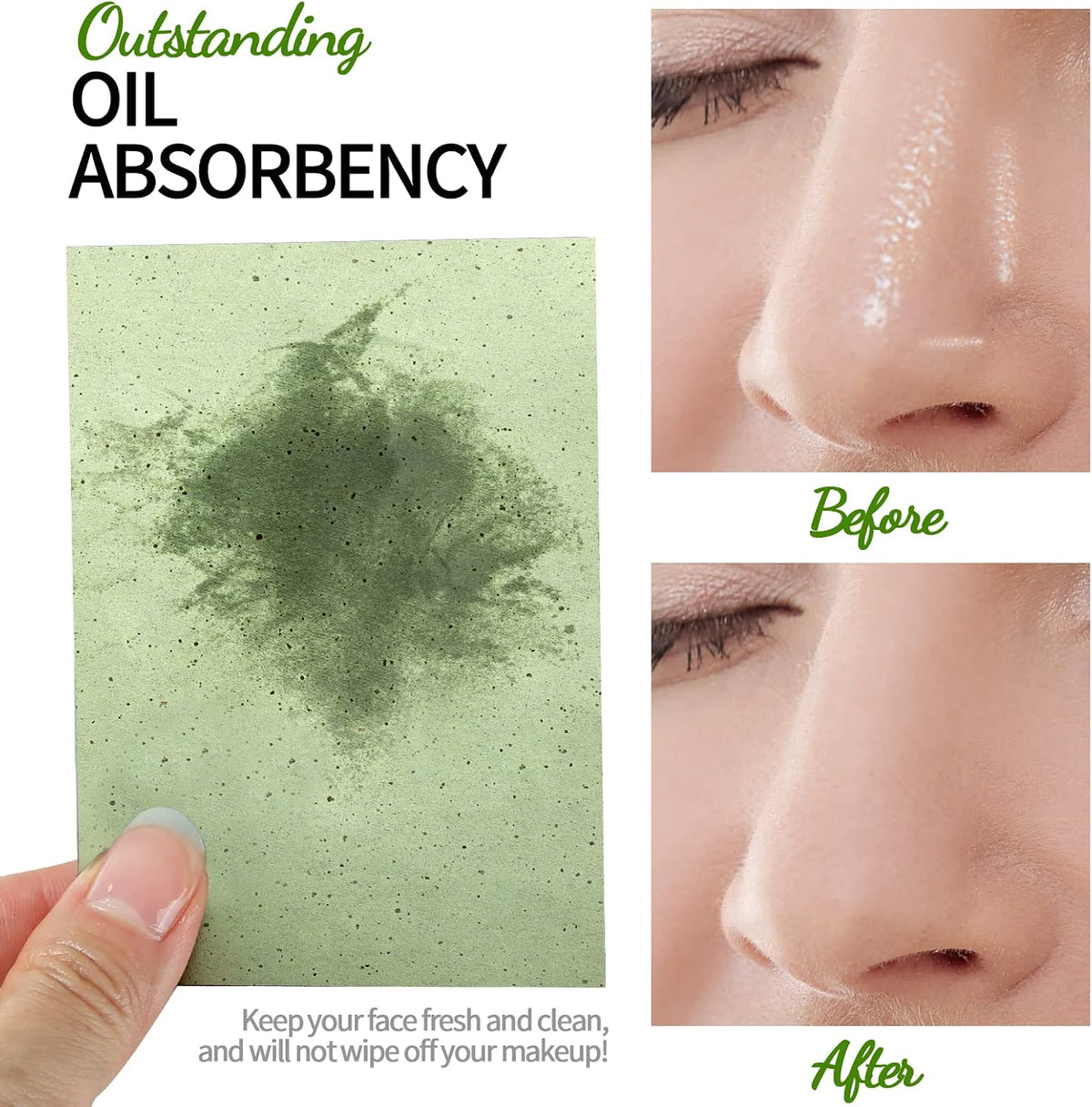 FANDAMEI 600 Counts Blotting Papers For Face, Oil Blotting Sheets For Face