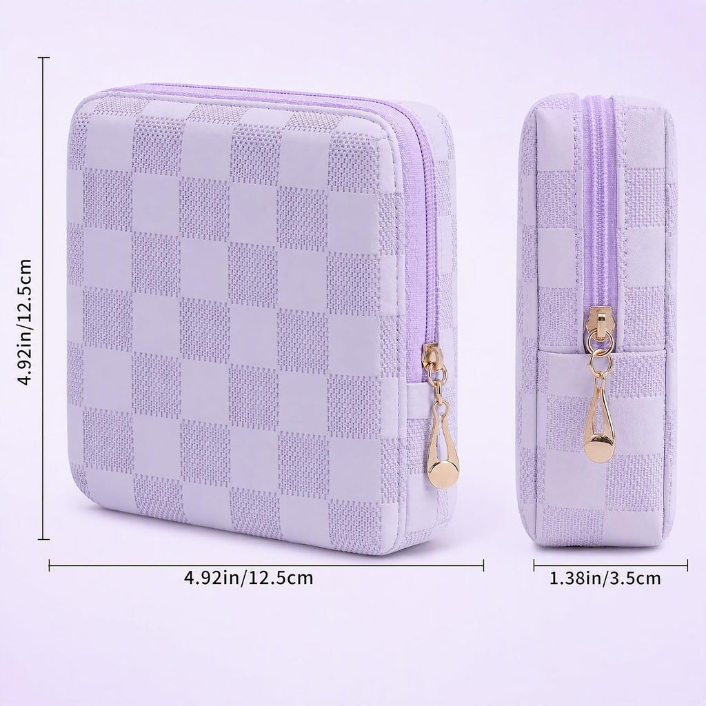Period Bag for women Girls | PU Leather Sanitary Napkin Storage Bag | Cute Pads Bags for Period | Discreet Menstrual Pouch for Pads, Tampons, Menstrual Cups | Perfect for Travel & Daily Use