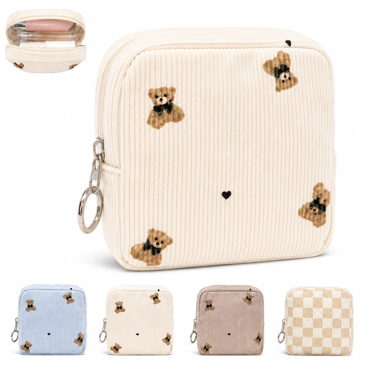Period Bag for Girls,Corduroy Sanitary Napkin Storage Bag