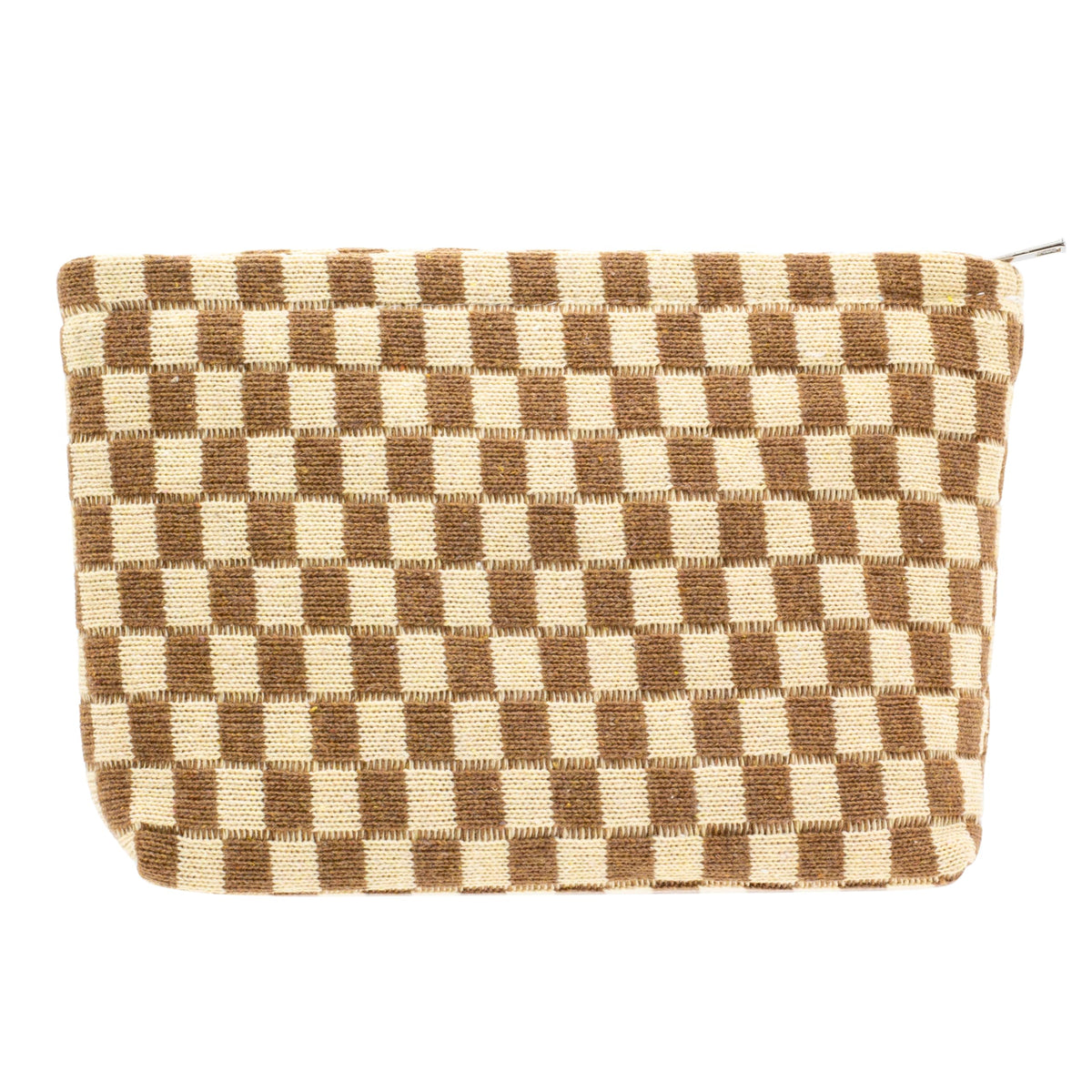 PAZIMIIK Checkered Makeup Bag for Purse Portable Zipper Make Up Pouch Small Cosmetic Case for Travel Accessories (Hotpink)