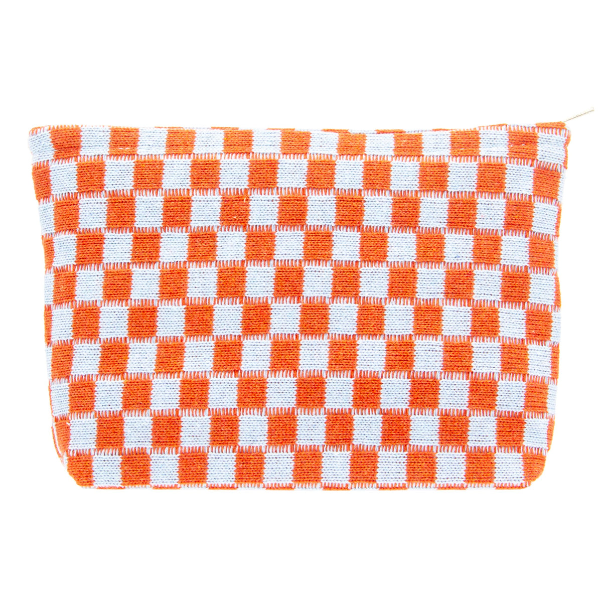 PAZIMIIK Checkered Makeup Bag for Purse Portable Zipper Make Up Pouch Small Cosmetic Case for Travel Accessories (Hotpink)