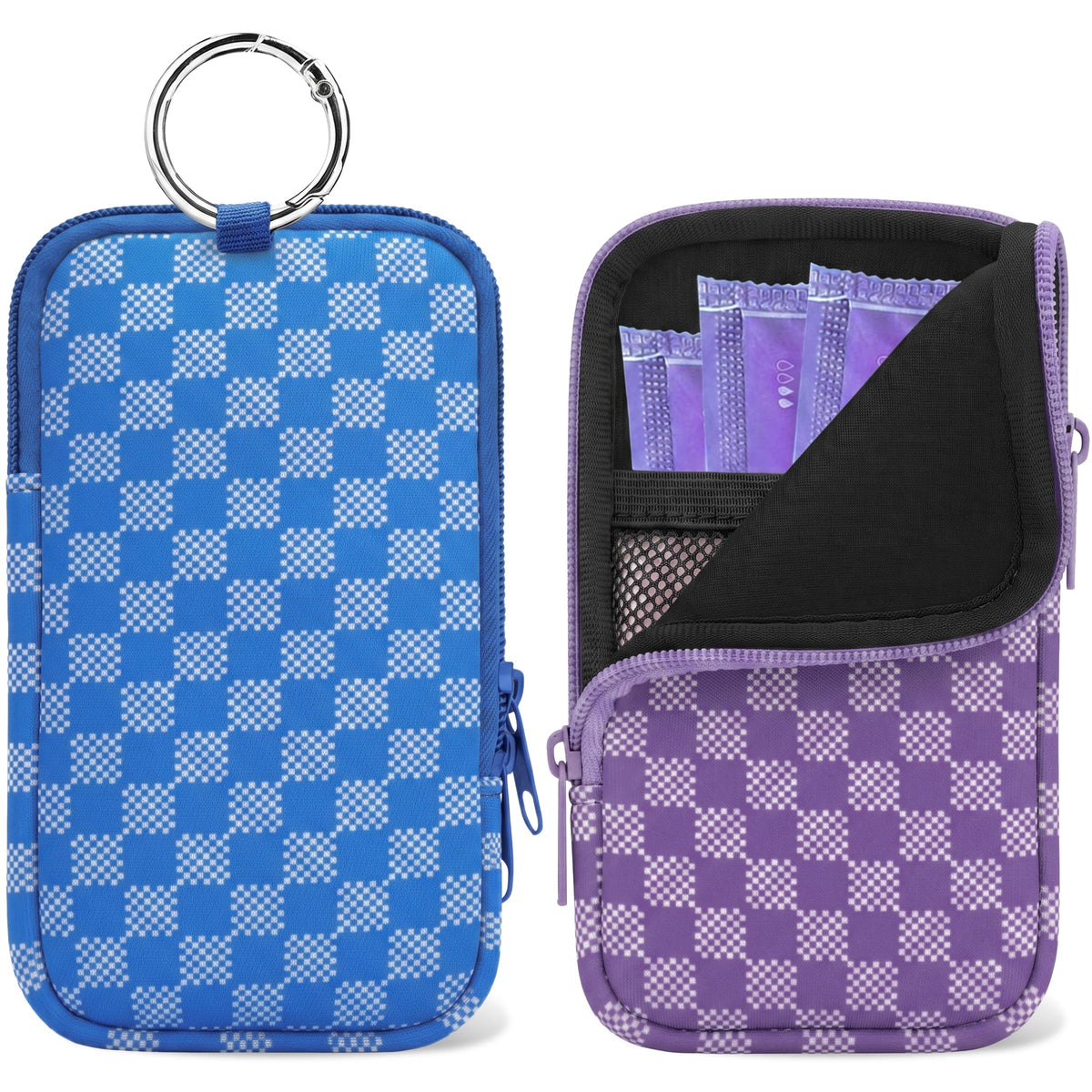 2PCS Tampon Holder Zipper Pouches Portable Period Bags