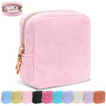 Period Bag for Women, Corduroy Tampon Holder for Purse, Pink