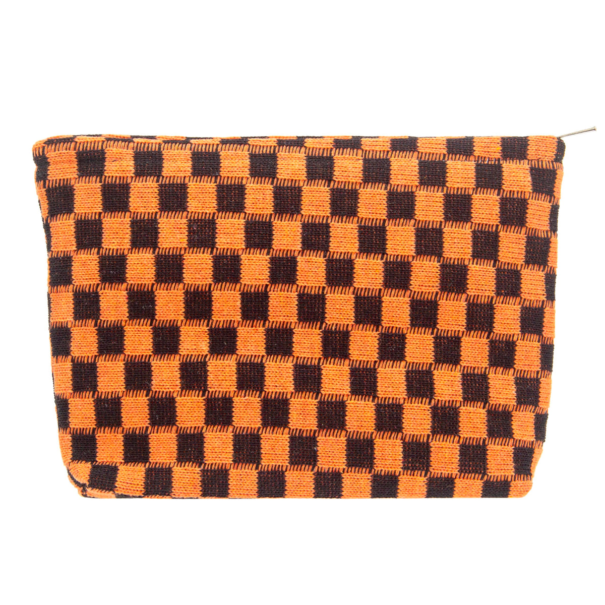 PAZIMIIK Checkered Makeup Bag for Purse Portable Zipper Make Up Pouch Small Cosmetic Case for Travel Accessories (Hotpink)
