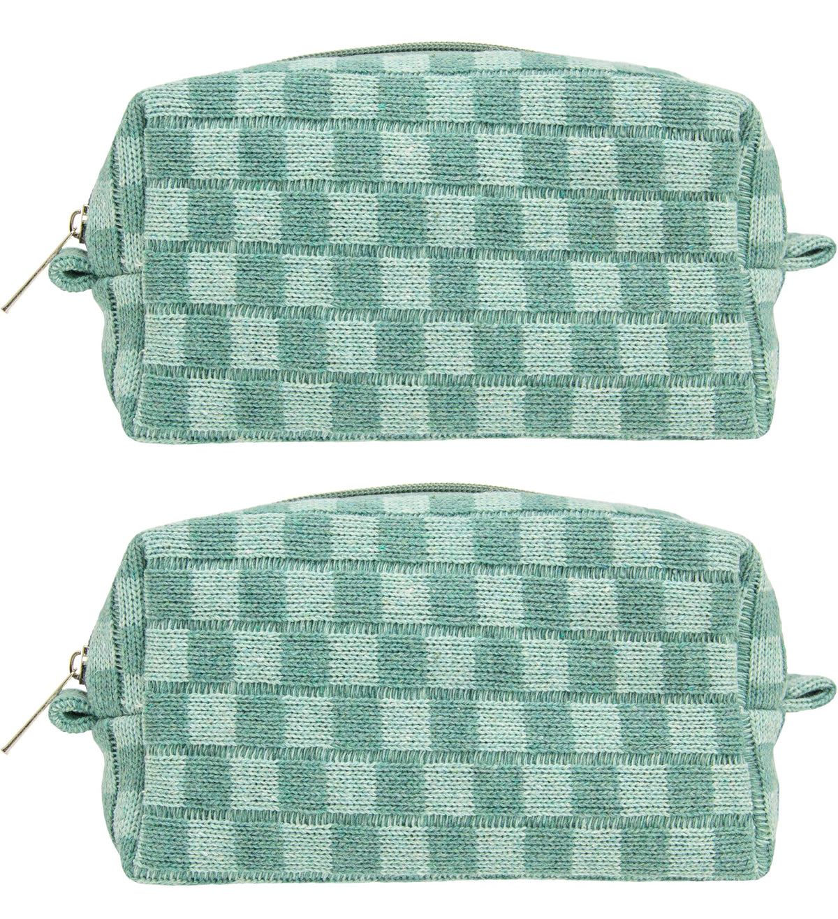 PAZIMIIK Checkered Makeup Bag for Purse Portable Zipper Make Up Pouch Small Cosmetic Case for Travel Accessories (Hotpink)