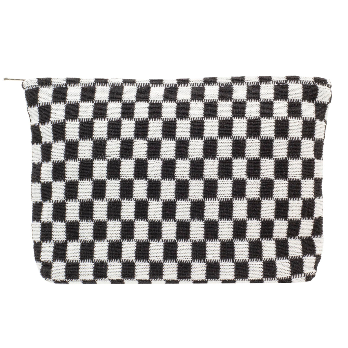 PAZIMIIK Checkered Makeup Bag for Purse Portable Zipper Make Up Pouch Small Cosmetic Case for Travel Accessories (Hotpink)